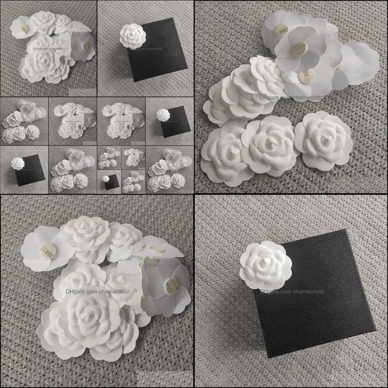 diy part self-adhesion camellia flower stick on bag or card for c boutique packing