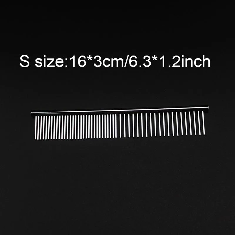Stainless Steel Pet Dematting Combs Beauty Tools Dogs Cats Grooming Comb Removes Loose Undercoat Mats Tangles Knots Rounded Teeth Professional JY0970