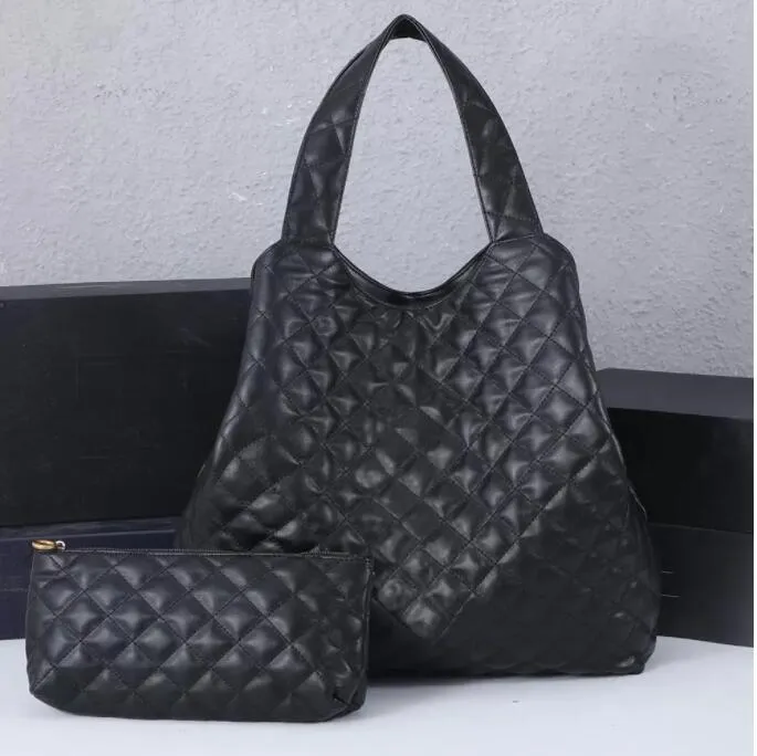 Borse per la spesa alla moda Borsa di lusso Borsa da donna in vera pelle con motivo a quadri Borsa a tracolla di design Borsa da spiaggia grande di alta qualità Borse da viaggio di lusso Borse a tracolla nere