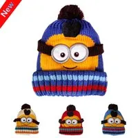 Cute Kids Hats Minions Knitted Beanies Winter Warm Hats For ...