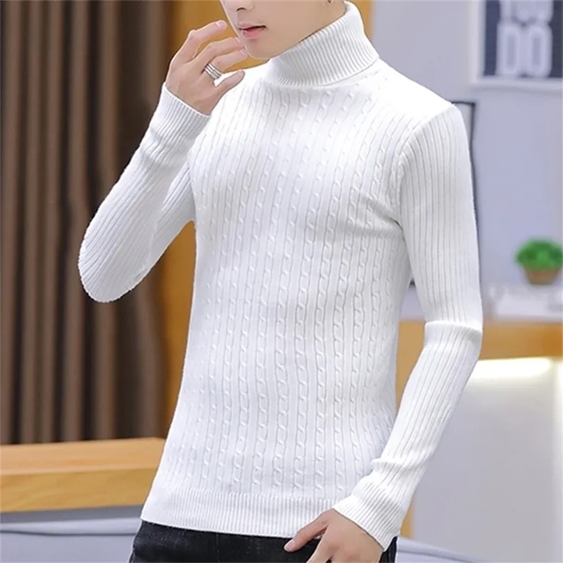 Winter Warm Turtleneck Sweater Men Fashion christmas sweaters Knitted Mens Sweaters Casual trendy Male Slim Fit Pullover 8806 201221