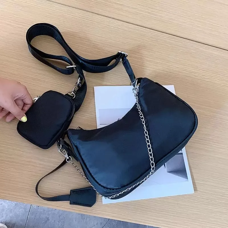 Bolsos de hombro para mujeres jóvenes Bolsos de nylon de alta calidad Bolsos de mujer de billetera más vendidos Vida diaria Moda para mujer Bolso cruzado Bolsos Hobo Diseñador famoso