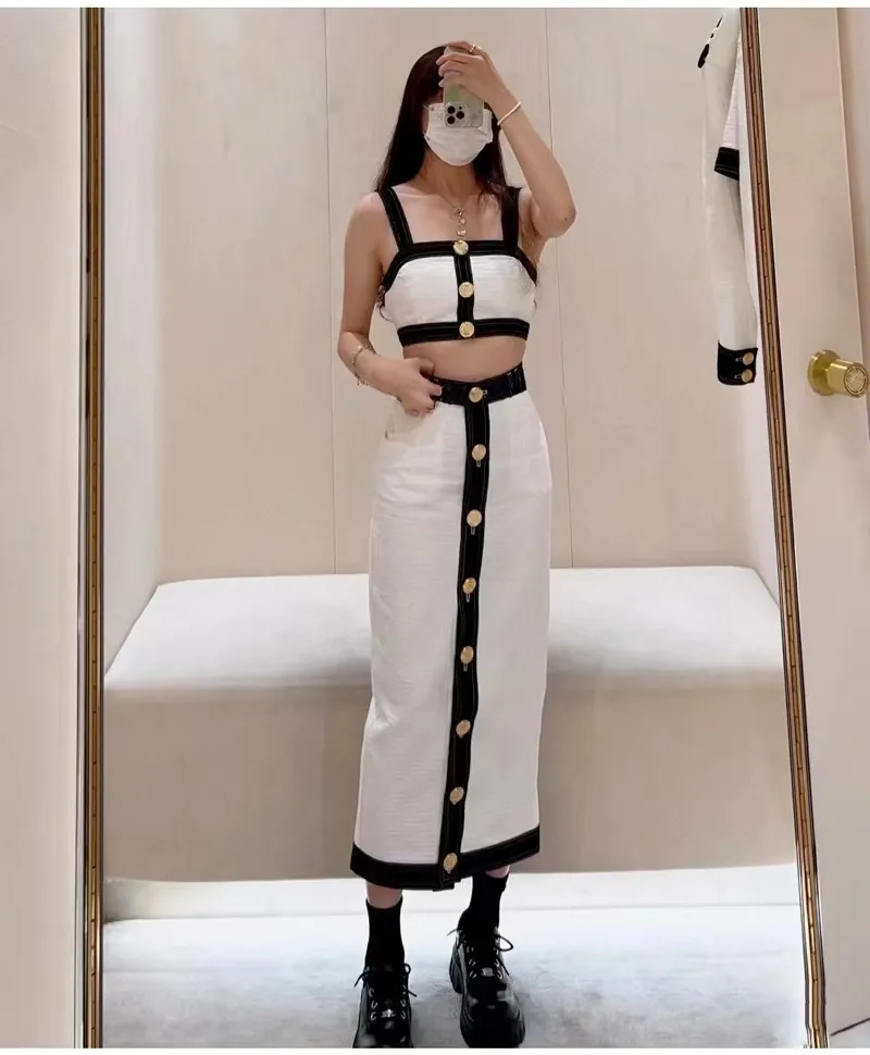 Balm2022 Designer Slit Dress For Women Halter Top Long Skirt Perfect For Dinner Parties Autumn Winter Classic And Sexy Fashion Ideal Birthday Gift From Ifashionhk2 109.55 DHgate.Com