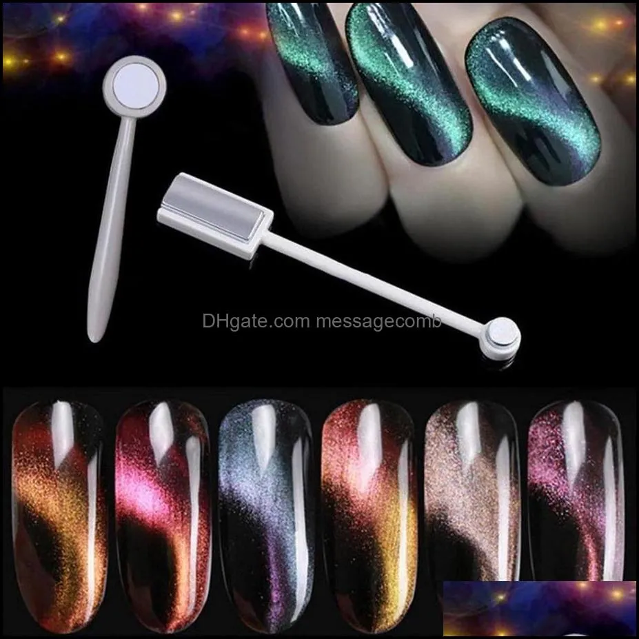 1pcs double head cat eye gel magnet stick curved line strip 3d designs for polish nail gel nail art decor magnetic tools291x