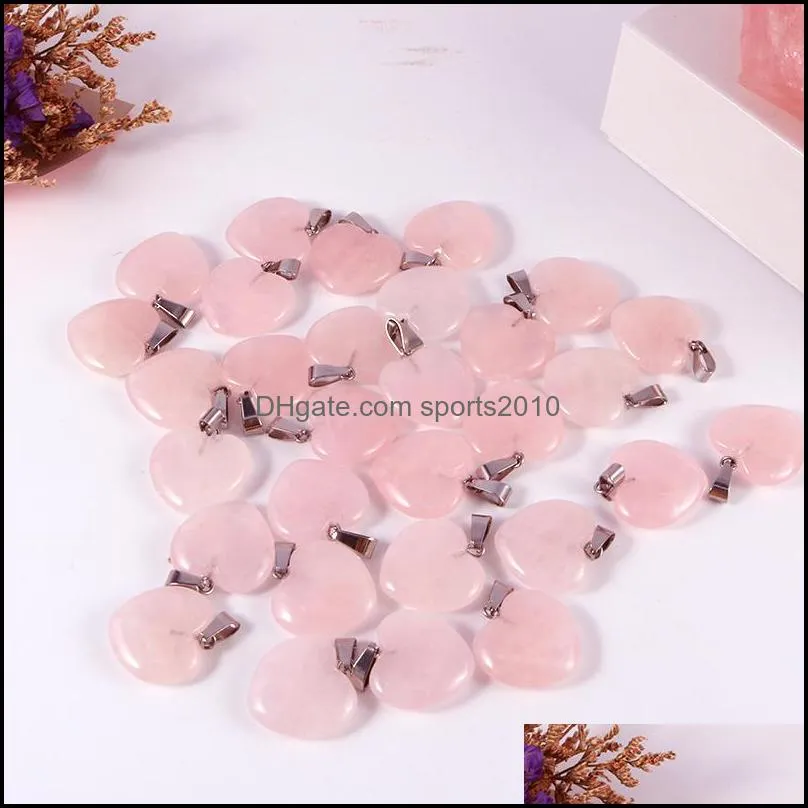 rose quartz crystal heart star cross natural stone charms pendants for necklace earrings jewelry making whoelsale sports2010
