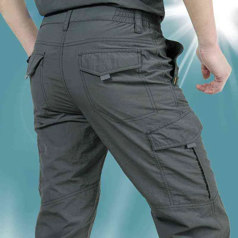 Thin Army Military Pants Tactical Cargo Trousers Men Waterproof Quick Dry Breathable Pants Male Casual Slim Bottom Trouser G220507