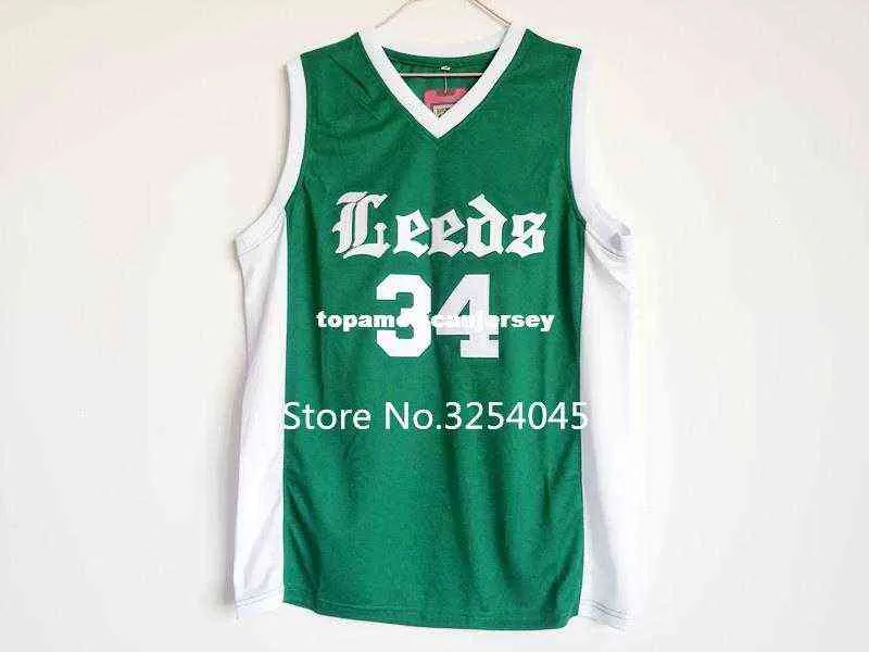 #34 Charles Barkley Leeds High School Basketball Jersey Top Green XS-6XL Vest Jerseys NCAA