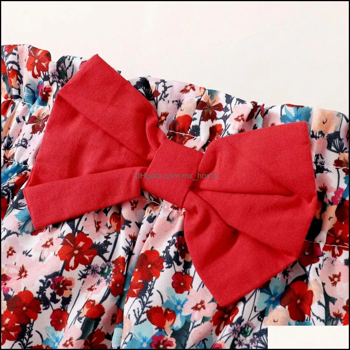kids clothing girls floral print trousers children flower bow pants summer spring autumn fashion korean version baby clothes z6723