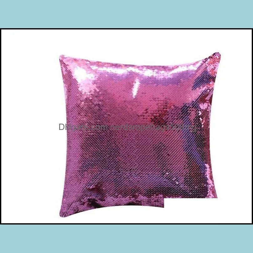 Sublimation Blank sequin pillow cases heat tranfer printing cushion cover 40 * 40CM flip sequin pillowcase DIY home decoration A 159