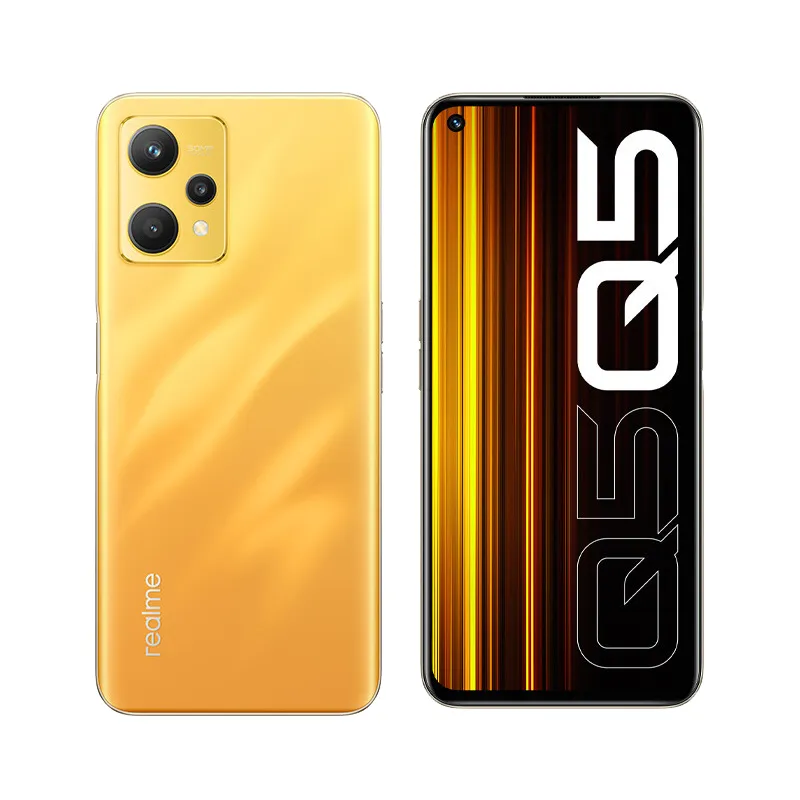 OPPO Original Realme Q5 5G Mobile 8 GB RAM 128 GB 256 GB ROM OCTA Core Snapdragon 695 Android 6.6 "120Hz LCD Helskärm 50.0MP 5000mAh Fingeravtryck ID SMART CELL 12