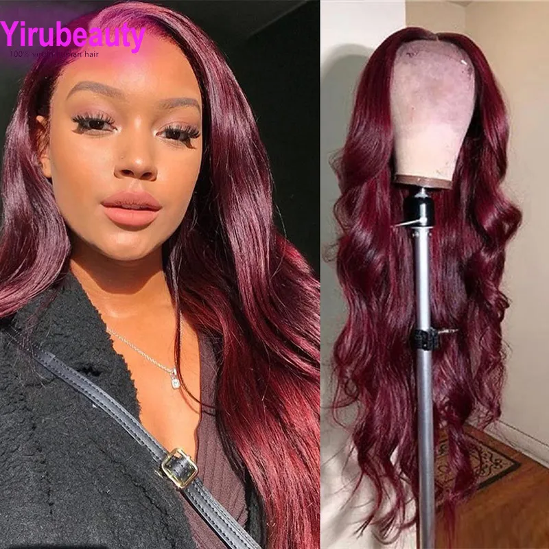 26” Burgundy Body Wave Lace Front Wig – 100% Brazilian Virgin Human Hair, 13x4 H Amazon.com : Cikana Body Wave 99j Burgundy 13x4 Lace Front  main image 2
