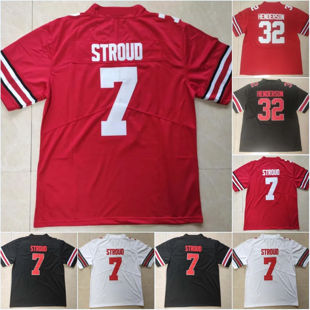 Colégio #7 C.J. Stroud #32 Treveyon Henderson #11 Jaxon Smith-Njigba #18 Marvin Harrison Jr. #2 Chase Young #1 Justin Fields #97 Bosa #15 Elliott JK Dobbins Chris Olave Jerseys