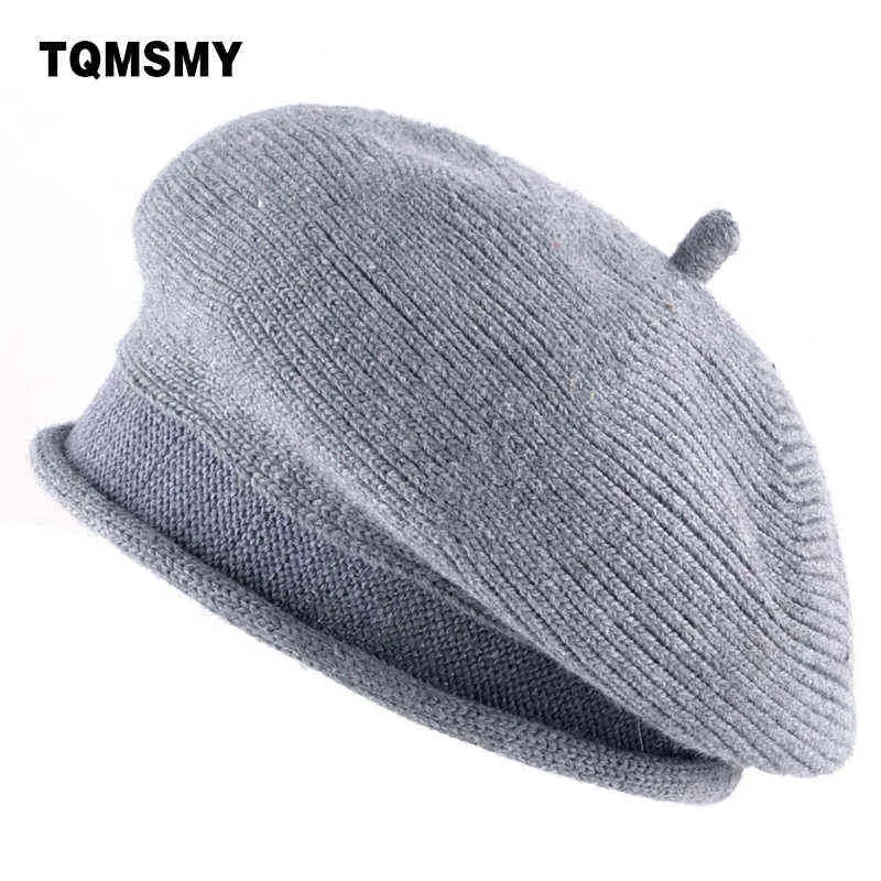 Tqmsmy Wool Mixed Fabric Hat Women Berets Berets Knust Wool Gorro Planas Ladies Casual Boina Feminina Cap Hats for Women J220722