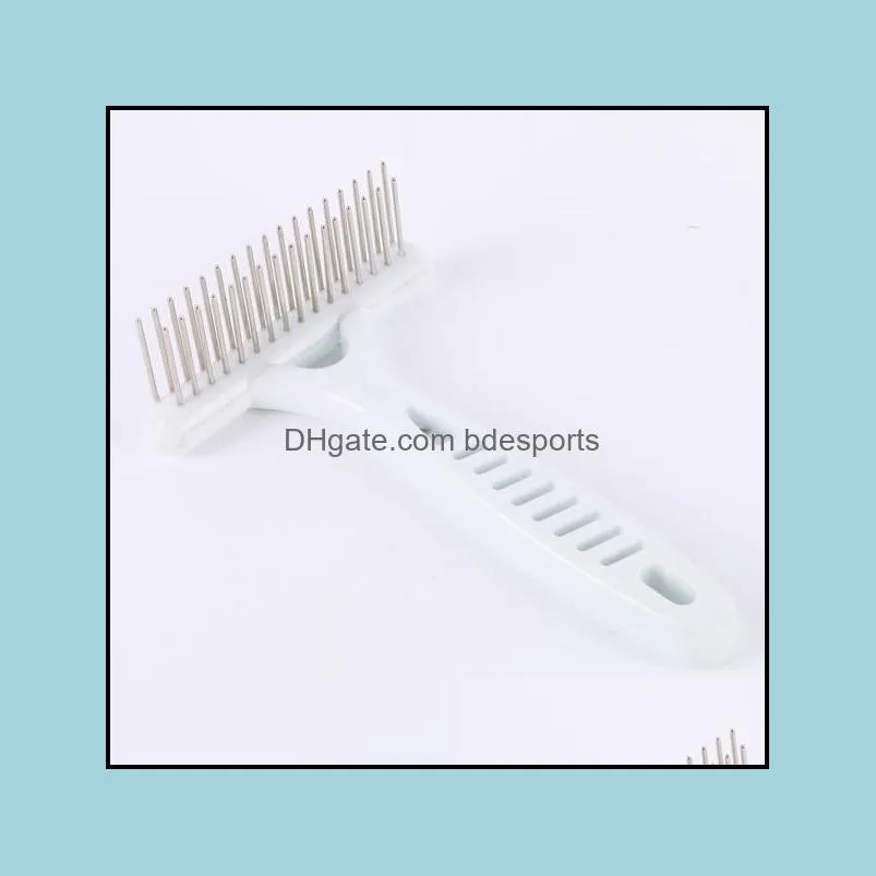 Dog Brush Puppy Pet Dog Cat Hair Fur Shedding Remove Cleaning Grooming Rake Comb Brush