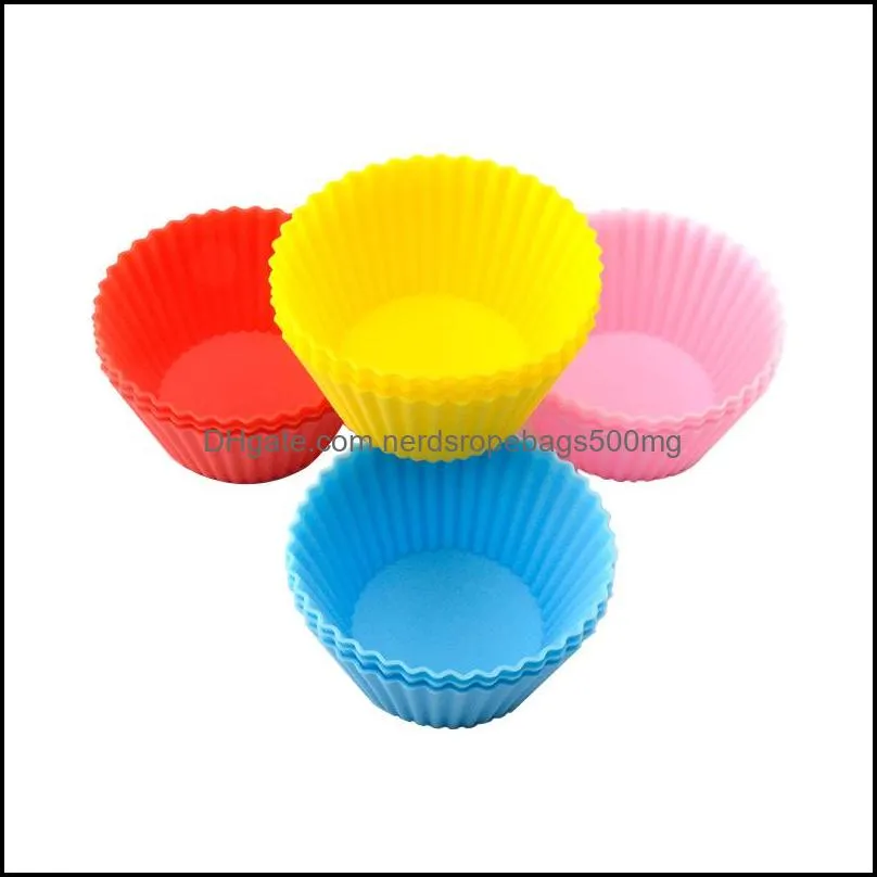 Muffin Cup Cake Mould Silicone Multi Colours Bakeware Mold Chocolate Cakes Muffins Waffle Biscuit Bread Baking Molds Hot Sale 0 38jd