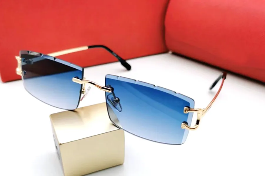 Moda Tasarımcı Güneş Gözlüğü Kadınlar Erkek Carter Buffs Gözlük Marka Tasarım Güneş Square Orijinal Buffalo Boynuz Gözlükleri Adam Vintage gözlükler Kırık Cam