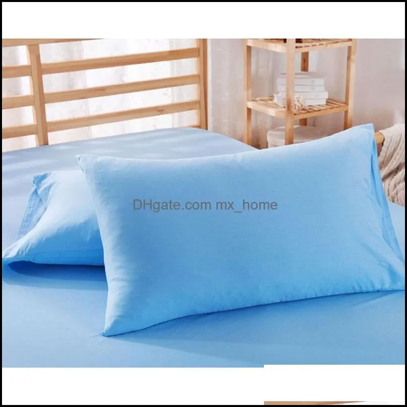 Frosted solid Color Bed sheet bedspread Brown cushion cover Mattress Protector 1.8 m non-slip polyester dust proof