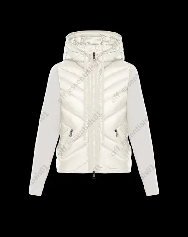 Chaqueta de plumón para mujer de marca de lujo francesa 'NFC' Chaquetas con paneles de punto blanco Talla S--L