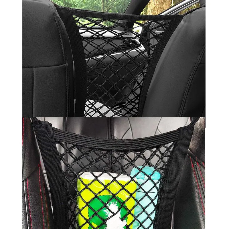 Car Organizer Seat Back Storage Elastic Mesh Net Bag Between Luggage Holder  Pocket For Auto Cars From 10,46 €