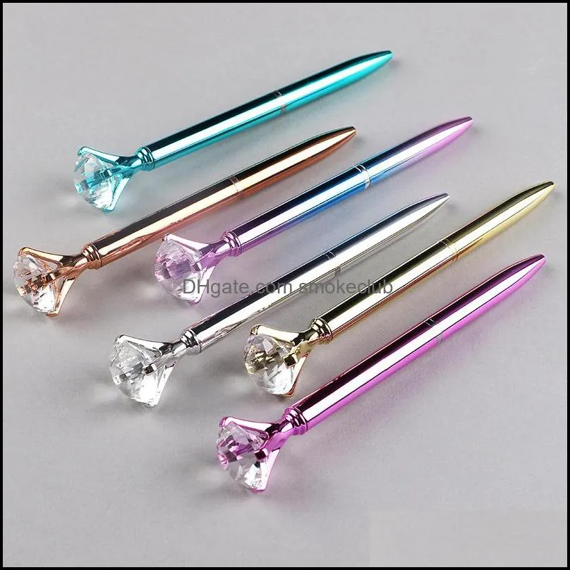 Ballpoint Pens Writing Supplies Office School Business Industrial New Metal Glitter Crystal Ballpoints Pen Diamond Studentschool Gifts Sta