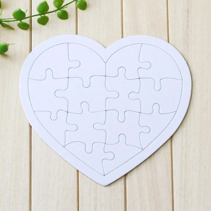 Sublimation Blank Puzzle Party Favor Heat Transfer Children`s Painting DIY Jigsaw Creative Birthday Gift