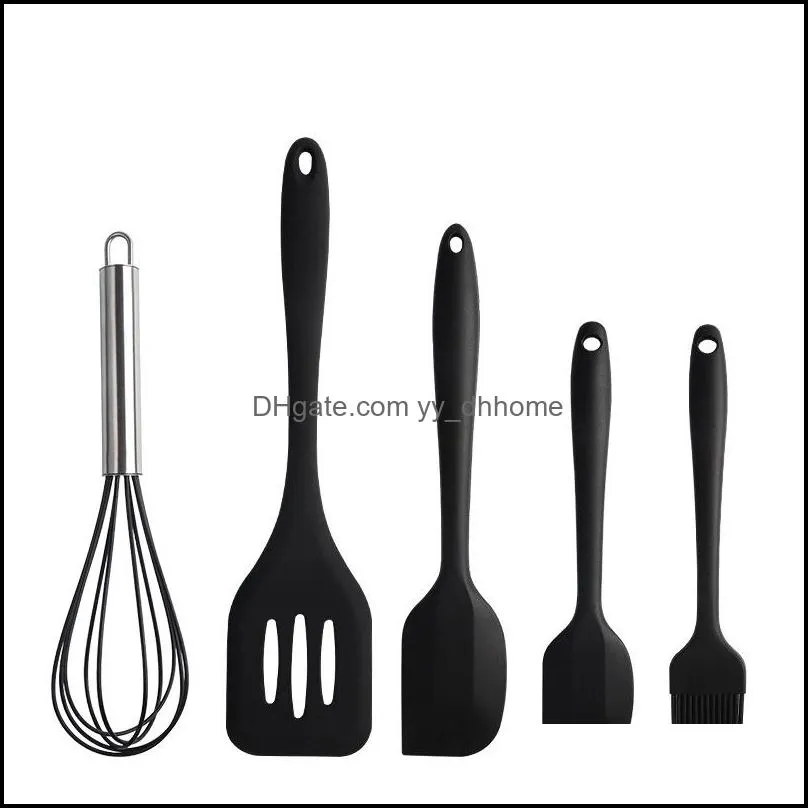 Cookware Sets Silicone Kitchenware Non-stick Cookware Silicone Cooking Tool Sets Egg Beater Spatula Oil Brush Kitchen Tools High Quality