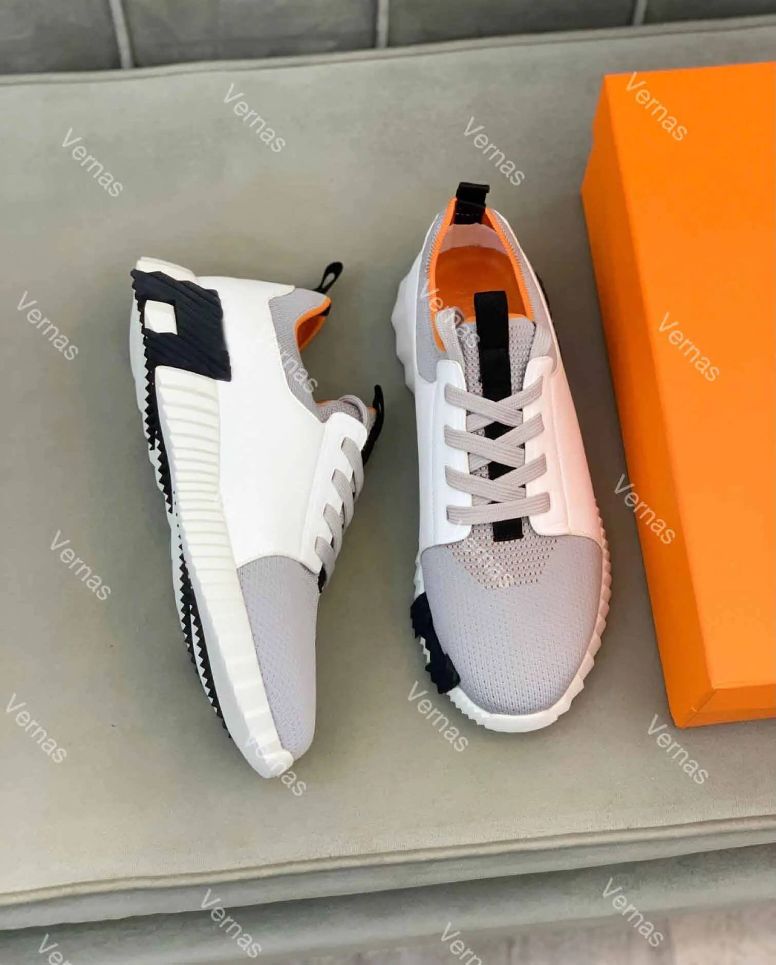 En Lüks Erkek Depart Sneakers Ayakkabı Örgü Nefes Alabilir Erkek Örgü Kaykay Kauçuk Koşucu Taban Tech Kumaşlar Trainer Shoesbox -- İndirimli Sporlar