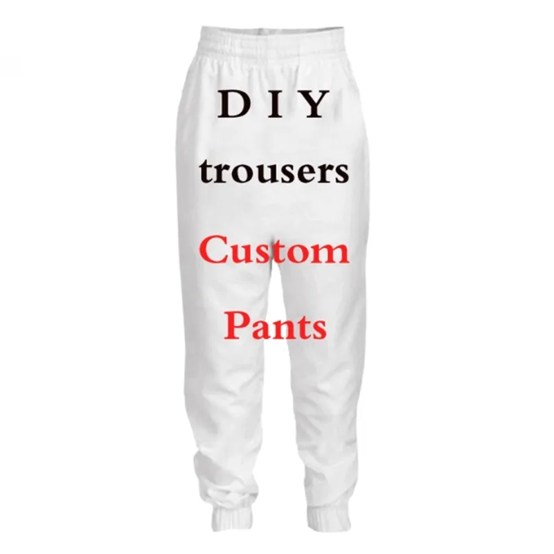 TESSFFEL 3D Print DIY Custom Design Men Women trousers Casual cool Harajuku Pants Full Hip Hop Sweatpants 220707