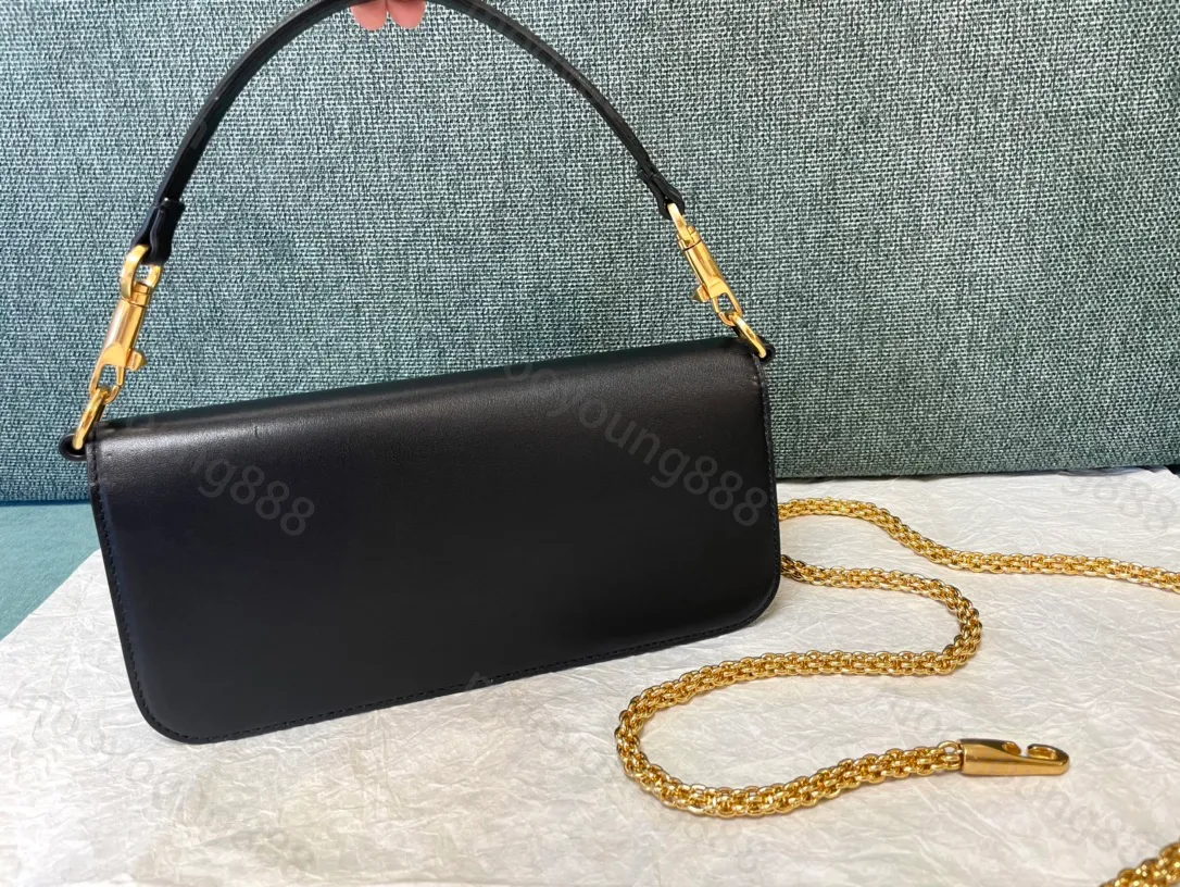 10A Top Tier Quality Luxury Digner Envelope Stud Bag Small Real Leather Calf Flap Purse Quilted Clutch Handbag Crossbody Shoulder Gold Chain Black Bag With Box2GIQ