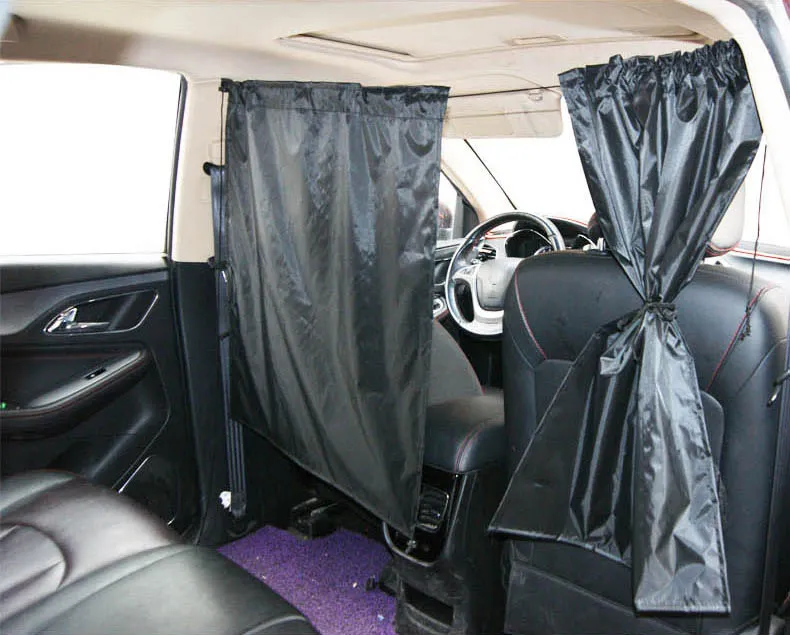 Rideau d'isolation de voiture Protection de cloison de cabine de taxi  scellée et climatisation de véhicule commercial Parasol et rideau d'intimité