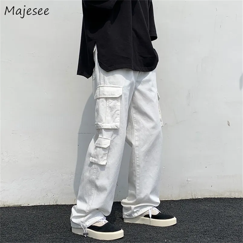 Men's Pants Casual Men Cargo Summer Thin Pockets Retro Fashion High Street Loose Trousers BF All match Daily Simple Clothes Harajuku 220826