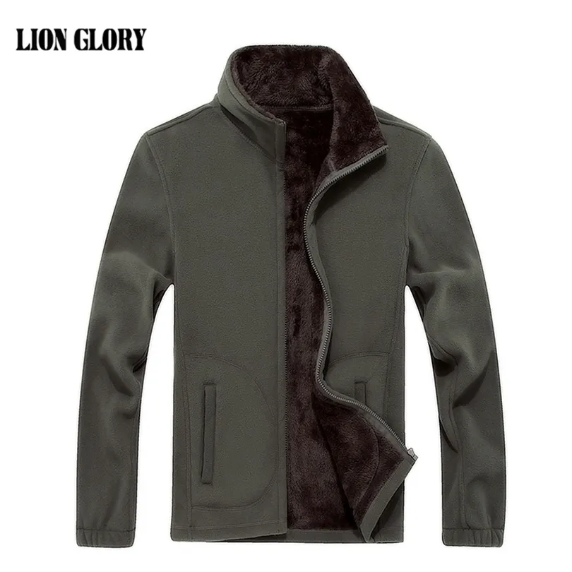 Automne et hiver nouveaux hommes cardigan veste épaisse veste polaire épaisse laine manteau épais polaire couleur unie hommes grande taille 7XL T200319