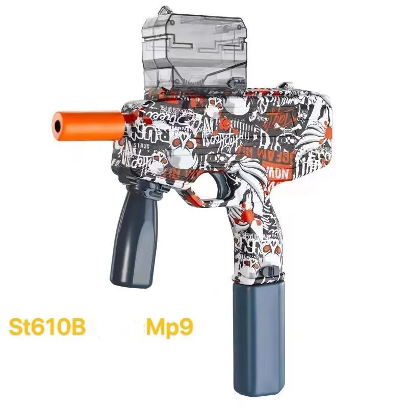 Açık Sıçrama Oyuncakları Electric Splashgun Graffiti MP5 MP9 UZI Yüksek Hızlı Hava Tabancası Tabanca Fabrika Outlet 30000 PCS Jel Top Oyuncak