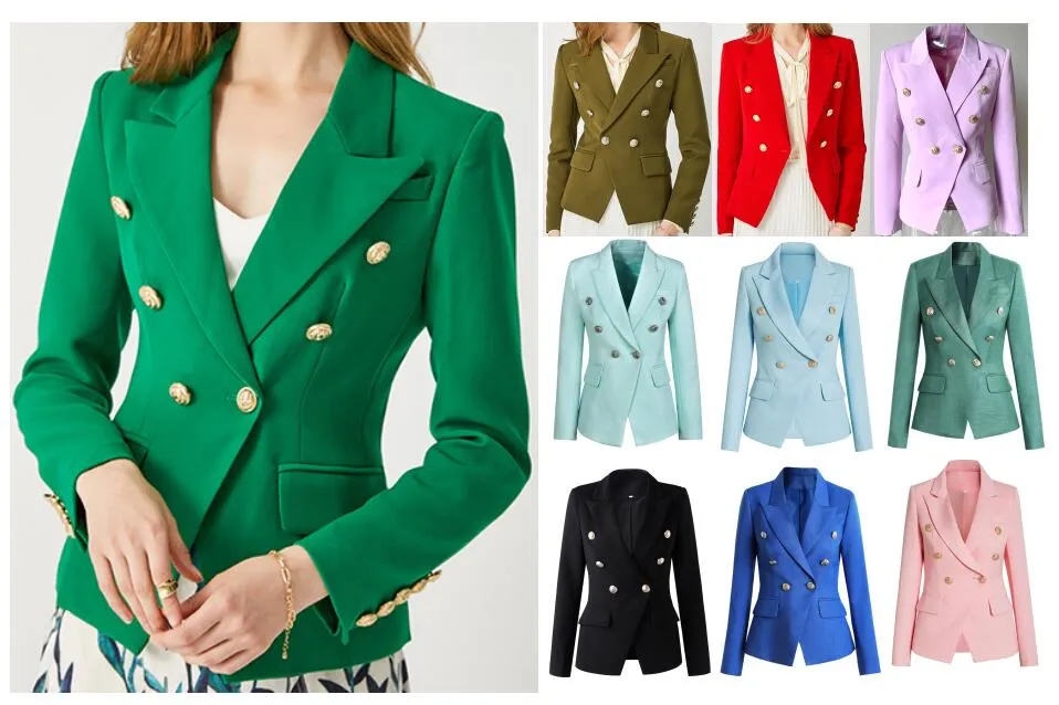 Suits Womens & Blazers Autumn And Winter Casual Slim Woman Jacket Fashion Lady Office Suit Pockets Business Notched Coat 22 Colors Options S-3Xl