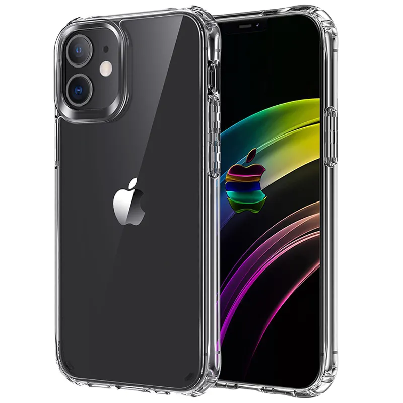 1.5MM Acrylic Clear Cases Military Grade Drop Protective Shockproof Soft Edge For iPhone 13 12 11 Pro Max XR XS X 8 7 Plus SE2 Samsung S20 S21 FE S22 Ultra A51 A71 5G A21S