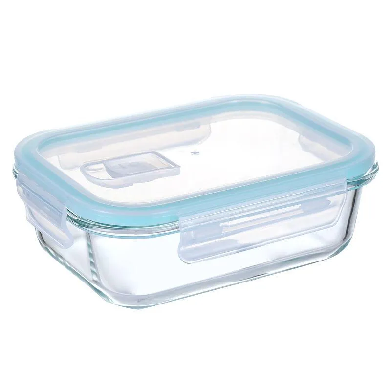 Dinnerware Sets Glass Lunch Boxes Bento Containers For Men Women Microwave Heating Kitchen Work And School Rice Box OrganizerDinnerware Dinn