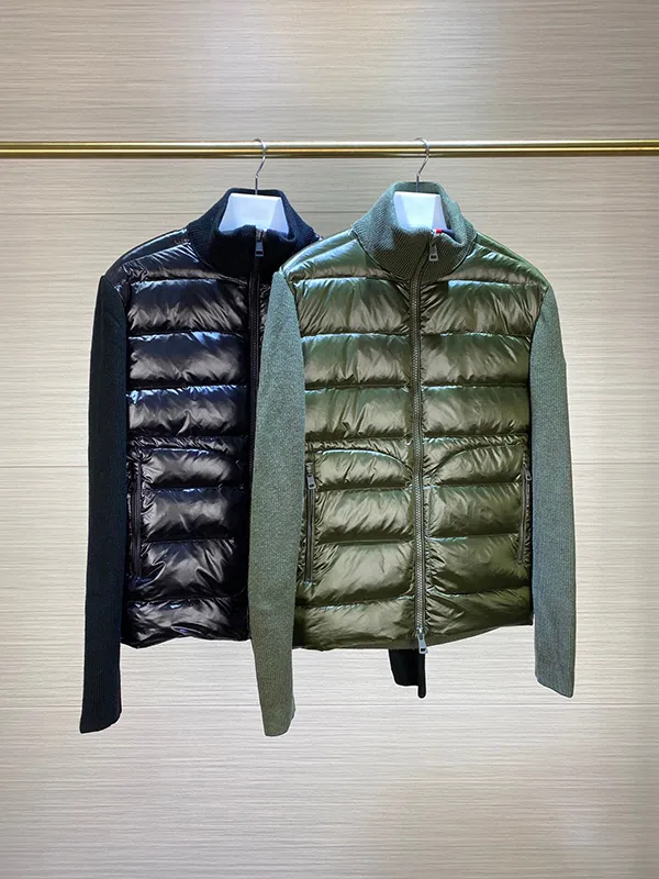 D 포켓 더블 지퍼 니트 남성 재킷 프랑스 고급 브랜드 코트 봄과 가을 재킷 크기 M- XL