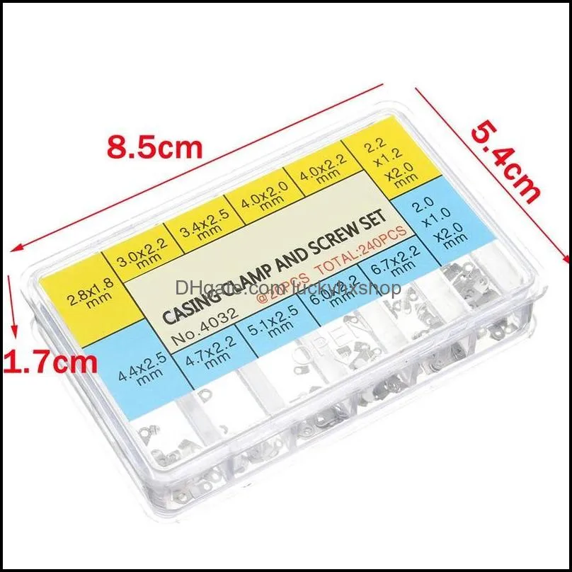 repair tools & kits 240pcs watch casing clamp adapter movement securing screw washer for eta 2824 2836 2846repair