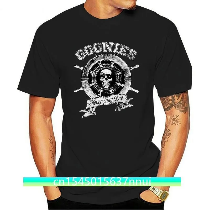 Mens Goonies Nunca Diga Morrer Camiseta Impresso Manga Curta XXXXL Lazer Bonito Edifício Primavera Outono Camisa Família 220702