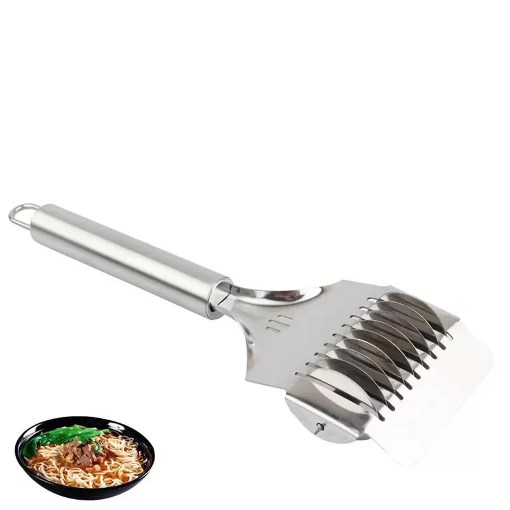 Garden Home Tools Stainless Steel Noodle Lattice Roller Docker Dough Cutter Pasta Spaghetti Maker Kitchen Cooking Pastry Tools