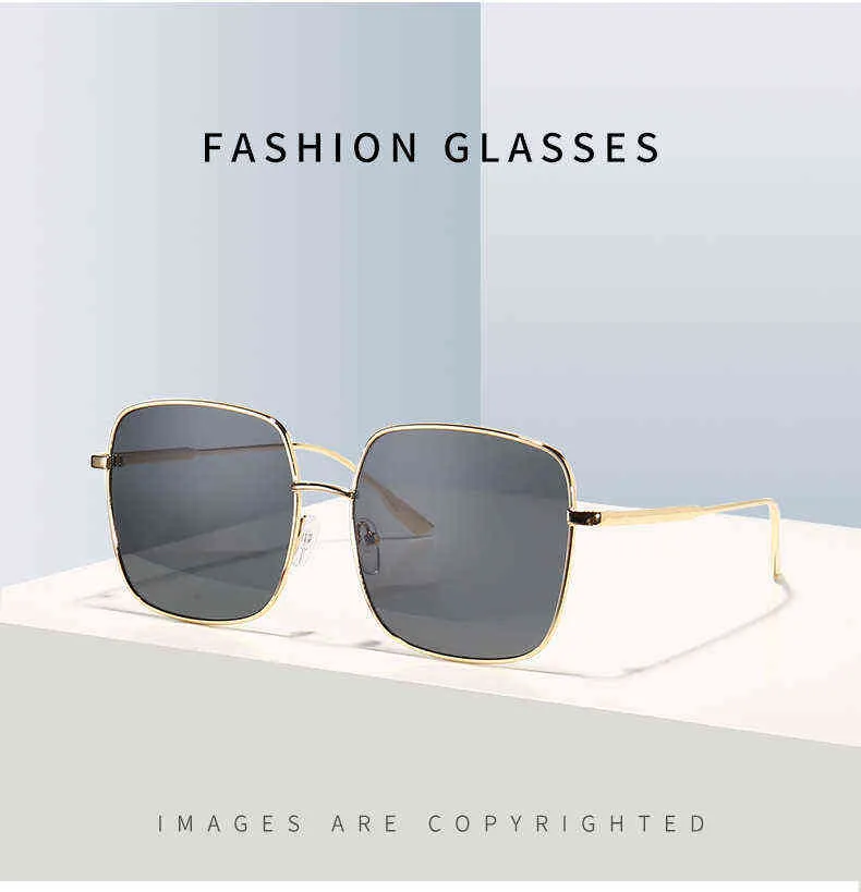 Moda nuevo diseñador gafas de sol de metal star net red d gafas de sol coreanas para hombres y mujeres cuadradas