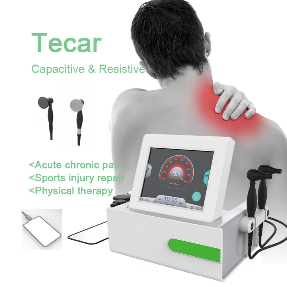 Portable pain relief high frequency muscle recovery tecar therapy beauty slimming machine improves superficial and deep blood circulation rf beauty equipment