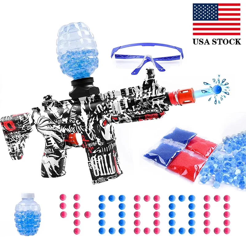 Lager i USA Electric Gel Bullet Toy Gun Splatter Ball Gel Guns Set Water Beads Blaster Shooting Team Game Gift -4