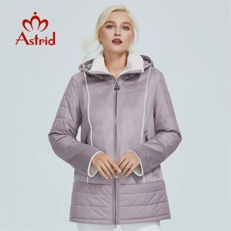 Astrid Winter Jacket Women معاطف دافئة أنثى بالإضافة إلى الحجم الخارجي معاطف مقنعين معاطف محرك السيارة النحيف القطن الشتوية سترة AM2083 201026