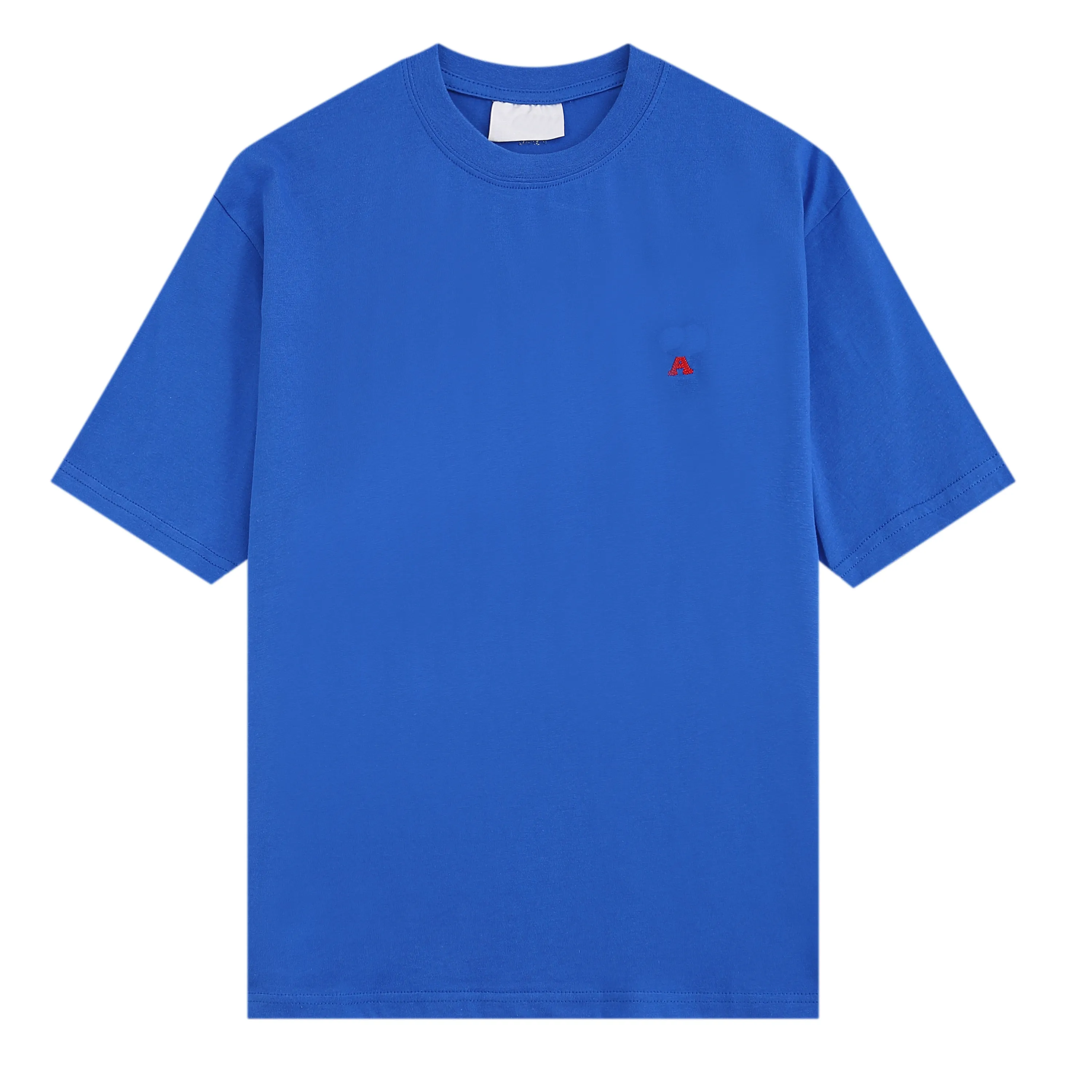 Мужские футболки в парижском стиле с маленькой буквой, свободная футболка для мужчин и женщин, пары с вышивкой, модная летняя рубашка с короткими рукавами