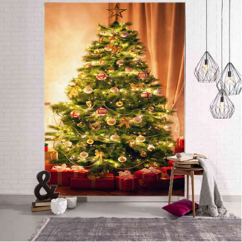 Weihnachtsbaum-Dekoration, Wandteppich, Party-Teppich, Schlafzimmer, Wohnzimmer, J220804