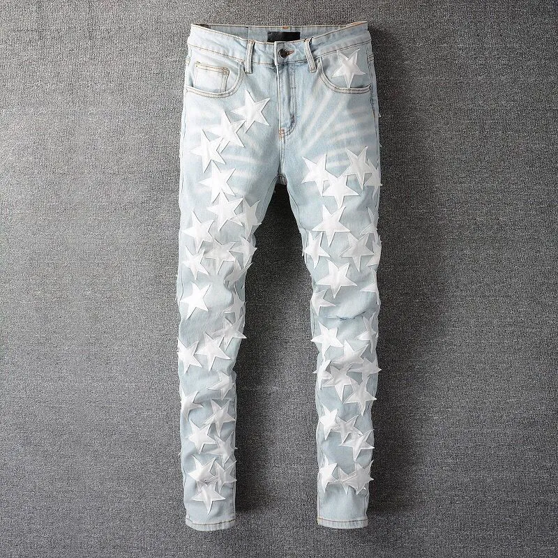 Hip Hop Mens Jeans Head Casual Long Pants Men Sportwear Jogger Tracksuit Causel Camouflage Stitching Trousers289K