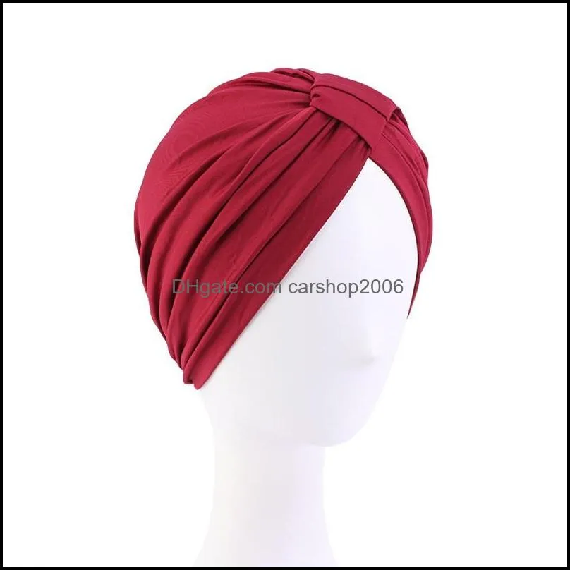 Casual Ladies Headwear Fashion Ladies Baotou Hat Yoga Hat Bottoming Headscarf Hat Solid Color Caps Elegant Accessories Caps