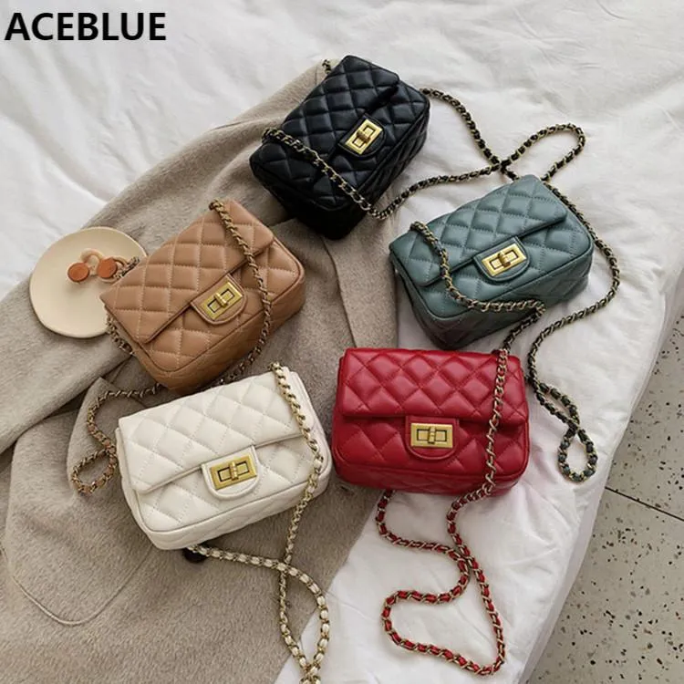 Cross Body Female Bags PU Leather For Women Handbags 2022 Purses Ladies Crossbody Shoulder Girls Chain Mini Phone Bolsos FemininaCross