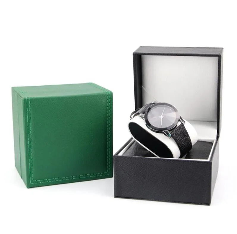 PU Läder Klocka Presentförpackning Smycken Armband Storage Väska med avtagbar kudde Armbandsur Arrangör Visa lådor